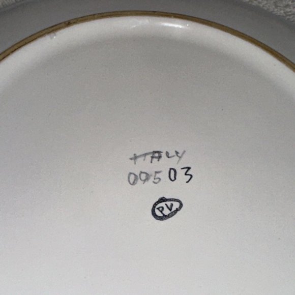 Lot/Set of 2 VTG Peasant Village Italian Pottery Hand Painted Cherries & Grapes - Picture 11 of 11